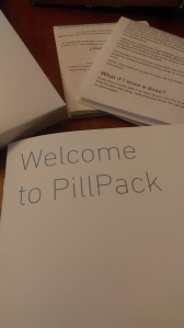 A Welcome packet, and the medication guides for my prescription medications.